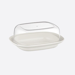 [107.680.136630300] Manteigueira C/Tampa Plastica Transp. 18,5X12,5X6,5Cm       