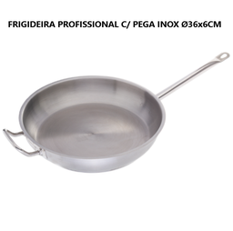 [107.430660036] Frigideira Inox Ø36X6Cm C/Pega                              