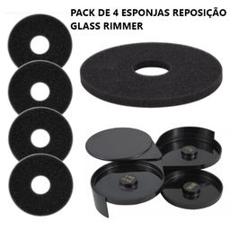 [866.4-087] Pack De 4 Esponjas De Reposição Para Glass Rimmer           