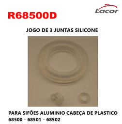 [107.688.R68500D] Juntas Silicone Sifão Alum.Cab.Plast. 68500/501/502 Lacor   