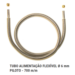 [Q01.20172855] Tubo Inox Alimentação Flexível Ø 6 Mm Piloto - 700 M/M      