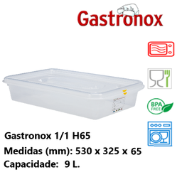 [107.787.12560] Caixa Gastronorm 1/1  9Lt 12560  530X325X65Mm Denox         