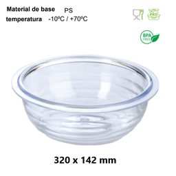 [107.787.21630] Saladeira Transparente Em Ps  Bpa Free  320X143Mm Denox     