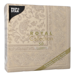 [963.439.37022] Guardanapo Royal Areia Ornamentos 40X40Cm 50 Unid. Papstar  