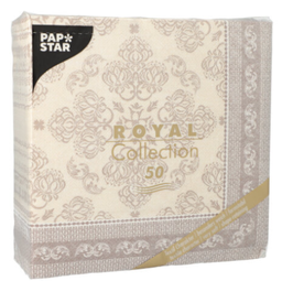[963.439.89280] Guardanapo Royal Mocca Arabeaque 40X40Cm 50 Unid. Papstar   