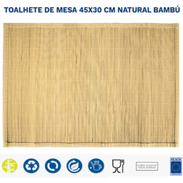 [107.144.35] Toalhete De Mesa 45X30 Cm Natural Bambu                     