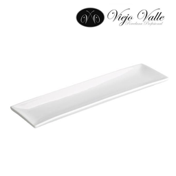 [880.B2413] Travessa Porcelana Branca 25X8X1.5Cm Ming Viejo Valle       