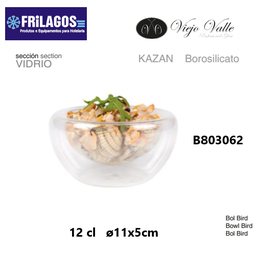 [880.B803062] Taça Borosilicato 12Cl. 11X5Cm Bird Viejo Valle             