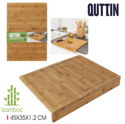 [880.BQ01018668092] Tabua De Cortar Bambu C/Bordo 45X35X1.2Cm Quttin            