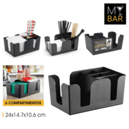 [880.BQ01017277666] Bar Caddy 6 Compartimentos 24X14,7X10,6Cm                   