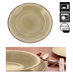 [107.690.4475030] Prato Sobremesa 19Cm Natura Vita Ceramica Grés Qd           