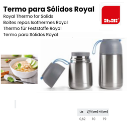 [107.676.758706] Termo De Solidos Royal 0,62 Lt  10X19Cm Ibili               