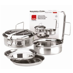 [107.676.720620] Lunch Box  Com 2 Pratos Em Inox 20Cm 1,8Lts Ibili           