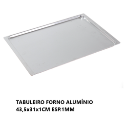 [107.1332584331] Tabuleiro Forno Alumínio 43,5X31X1Cm Esp.1Mm                