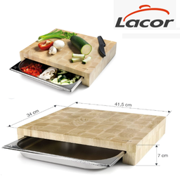 [107.688.60592] Tabua De Corte Gn2/3 41,5X34X7Cm C/Conteiner Inox 3,5Lts    