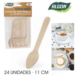 [880.BA01019176252] Colher De Café Madeira 11Cm 24 Unid. Algon                  