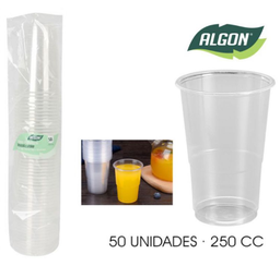 [880.BA01054376567] Pack De 50 Copos Plastico Reutilizável 250Cc Algon          