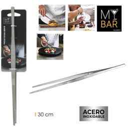 [880.BQ05010774452] Pinça De Cozinha Empratar-Servir Inox 30Cm Mybar            