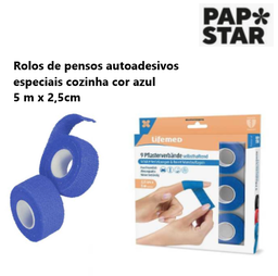 [107.881.99049] 9 Rolos Penso Autoaderente Especial Cozinha 5Mx2,5Cm Azul   