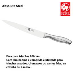 [107.251.AS14.20] Faca Para Trinchar 200Mm Absolute Steel  Icel               