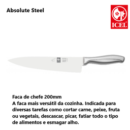 [107.251.AS10.200] Faca De Chefe 200Mm  Absolute Steel  Icel                   