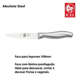[107.251.AS03.10] Faca Para Legumes 100Mm  Absolute Steel  Icel               