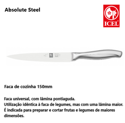 [107.251.AS03.15] Faca De Cozinha 150Mm  Absolute Steel  Icel                 