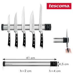 [107.889.638699] Barra Magnética Para Facas 41Cm President C/Afiador Tescoma 