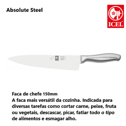 [107.251.AS10.15] Faca De Chefe 150Mm  Absolute Steel  Icel                   