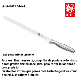 [107.251.AS28.25] Faca Para Salmão 250Mm  Absolute Steel  Icel                