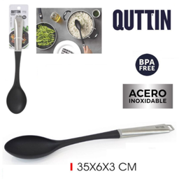 [880.BQ01017976492] Colher De Servir Nylon Com Cabo Inox 33Cm Quttin            