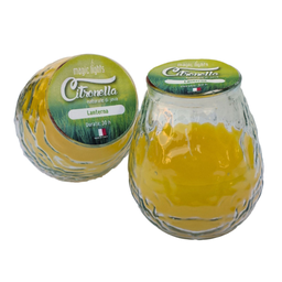 [107.640.84058] Vela Citronela Copo Vidro Dura 30 Horas Ø9,5X10,5Cm         