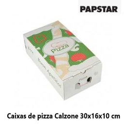 [107.881.84697] 100 Caixas De Pizza Calzone Celulose Rectangular 30X16X10Cm 
