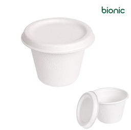 [107.257.43] Mini Potes+Tampas  Bionic 90Ml Ø6,2X5,2+0,7Cm Br. 50 Unid   
