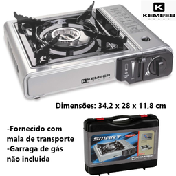 [107.640.104987E] Fogão Portátil 308X344X90Mm 2,2Kw Cartuchos 227G Kemper     