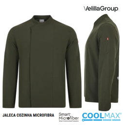 [088.405210.36.L] Jaleca Cozinha Microfibra Ml Verde Oliva Tam-L              