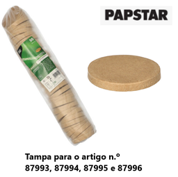 [107.881.88490] 50 Tampas Cartão Ø6Cm Castanho P/87993, 87994, 87995 E 87996