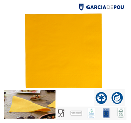[963.167.90] Guardanapos Ecolabel 2 Folhas Amarelo Sol 39X39Cm 100 Unid  