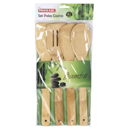 [880.BE01015073120] Conjunto De 4 Colheres De Bambu 30Cm Previlege              
