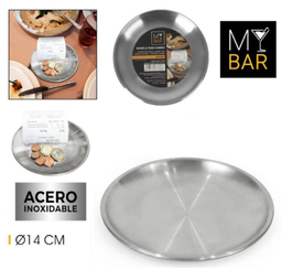 [880.BQ01043877336] Bandeja Para Trocos Inox Diametro 14Cm Mybar                