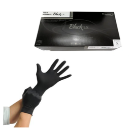 [107.881.98426] 100 Luvas De Latex S/Po Talco Black Grip Preto Medida L     
