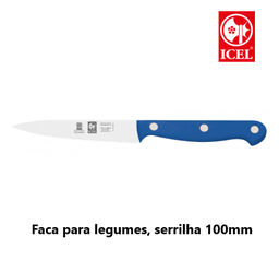 [107.276.8663.10] Faca Para Legumes, Serrilha  Cabo Azul Icel                 