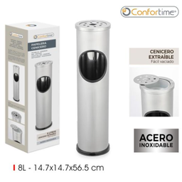 [880.BY01061478392] Cinzeiro - Papeleira 8Lts Inox 56,5X14,7Cm Confortime       