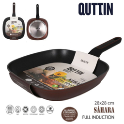 [880.QT-878SH428] Grelhador Aluminio Todo Calor 28X28Cm Sahara Quttin         