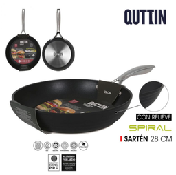 [880.QT-878SP028] Frigideira Aluminio Todo Calor 28Cm Spiral Quttin           