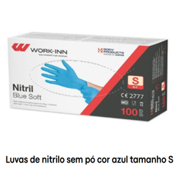 [107.881.98432] Luva De Nitrilo Sem Pó Talco Blue Soft Azul Medida-S 100 Und
