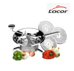 [107.688.60027] Passe Vite Inox 24Cm 1,5Lt C/3 Discos  Lacor                