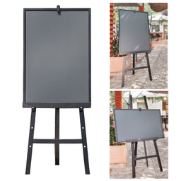 [107.158.92] Quadro Ardosia 60X148 Cm Preto + Cavalete 148 Cm            