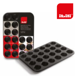 [107.676.820510] Molde Mini Muffin 38X26X2.3Cm 24 Cavidades Ø 5Cm Ibili      