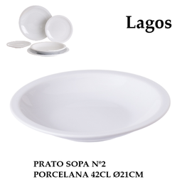 [107.1530002] Prato Sopa Aba Estreita Nº2 21 Cm Modelo Lagos              